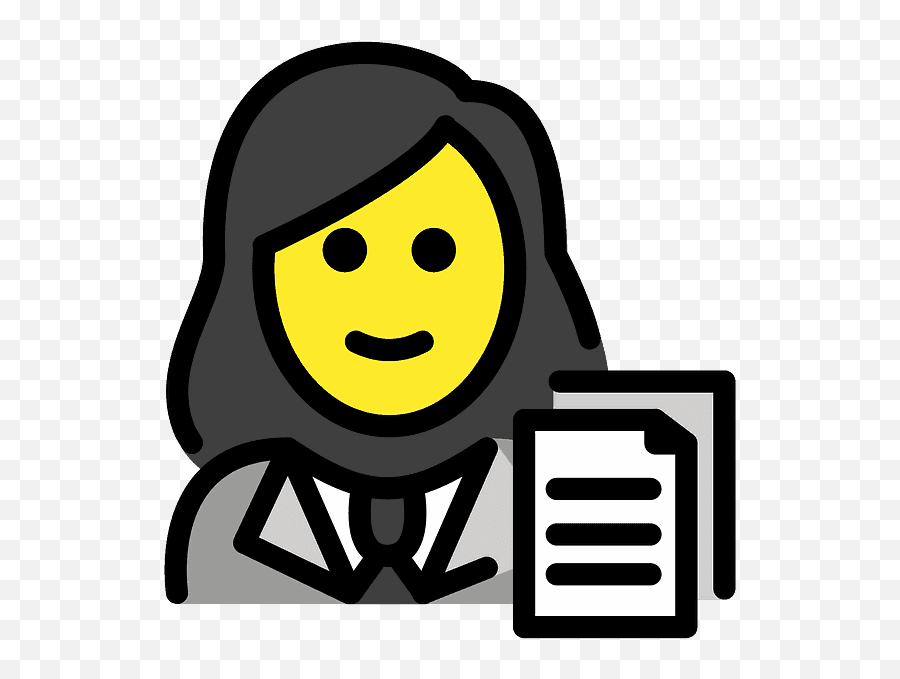 Woman Office Worker Emoji Clipart Free Download Transparent - Transparent Work Emoji Png,Girl Emoticon