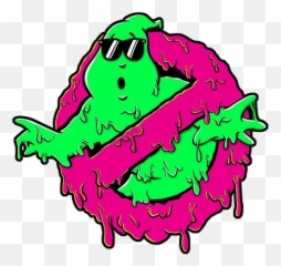 Ghostbusters Movies Sticker - Pink Logo Emoji