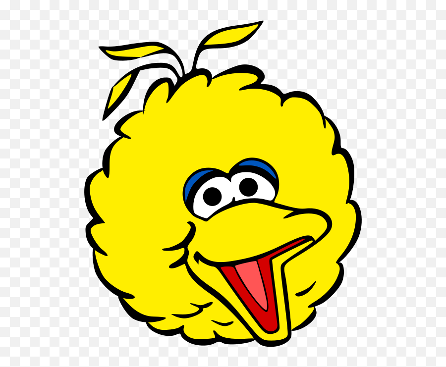 Big Bird Head Sesame Street Clipart - Big Bird Svg Free Emoji,Sun Bird Emoji