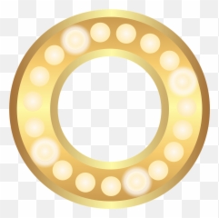 O Glamour Gold Lights Theater Letter - Transparent Emoji