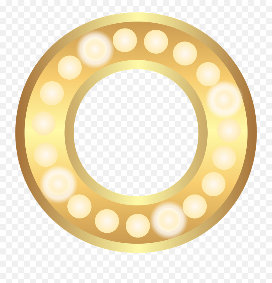 O Glamour Gold Lights Theater Letter - Light Letter O Transparent Emoji,Apple Color Emoji Font