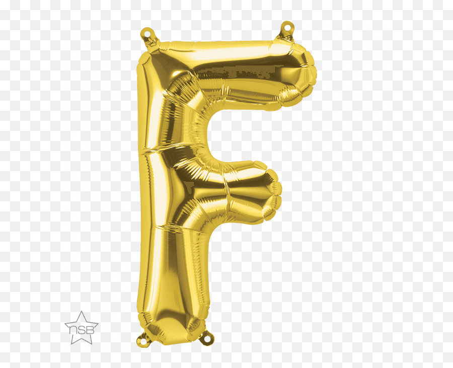 Gold Shape Qualatex Foil Balloon - Letter F Balloon Rose Gold Emoji,Gun And Star Emoji