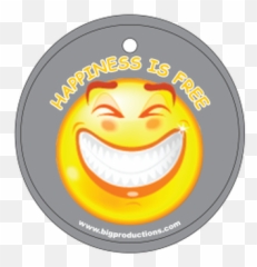 Happiness Is Free Grin Air Freshener - Bull Vs Bear Emoji