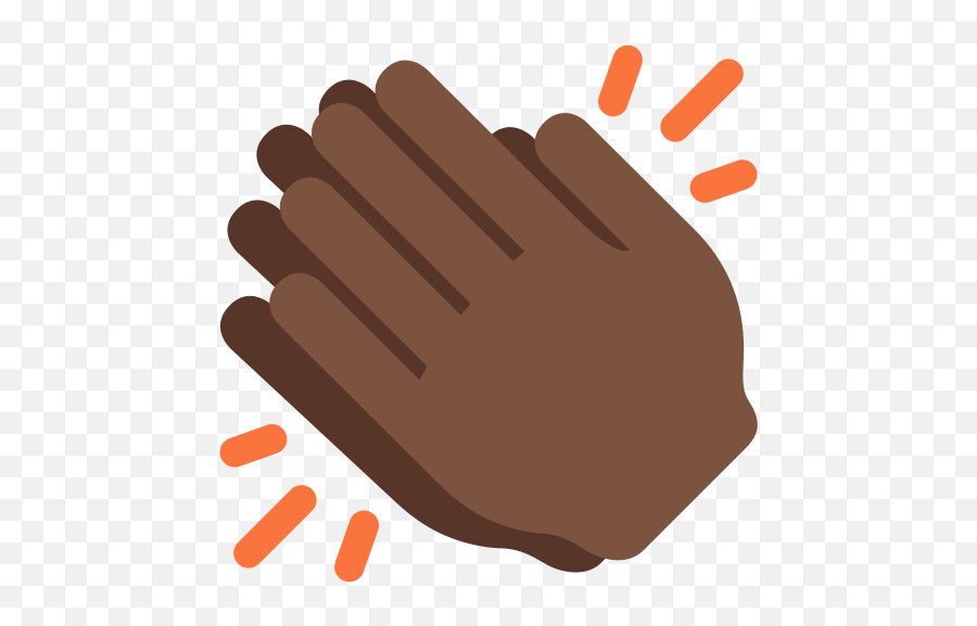 Clapping Hands Emoji With Dark Skin Tone Meaning And - Clapping Hands Emoji Png,Hands Clapping Emoji