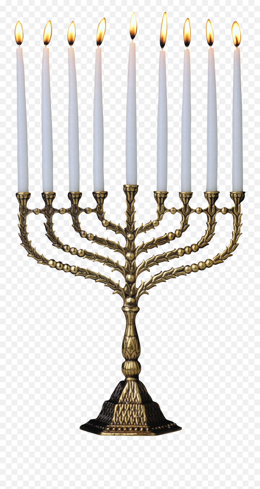 Menorah With Candles Transparent Png - Menorah Png Emoji,Hanukkah Menorah Emoji