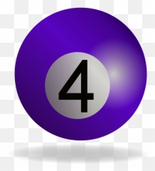 Billiard Ball Purple Sport Pool Purple - 4 Pool Ball Purple Emoji,Purple Video Game Emoji