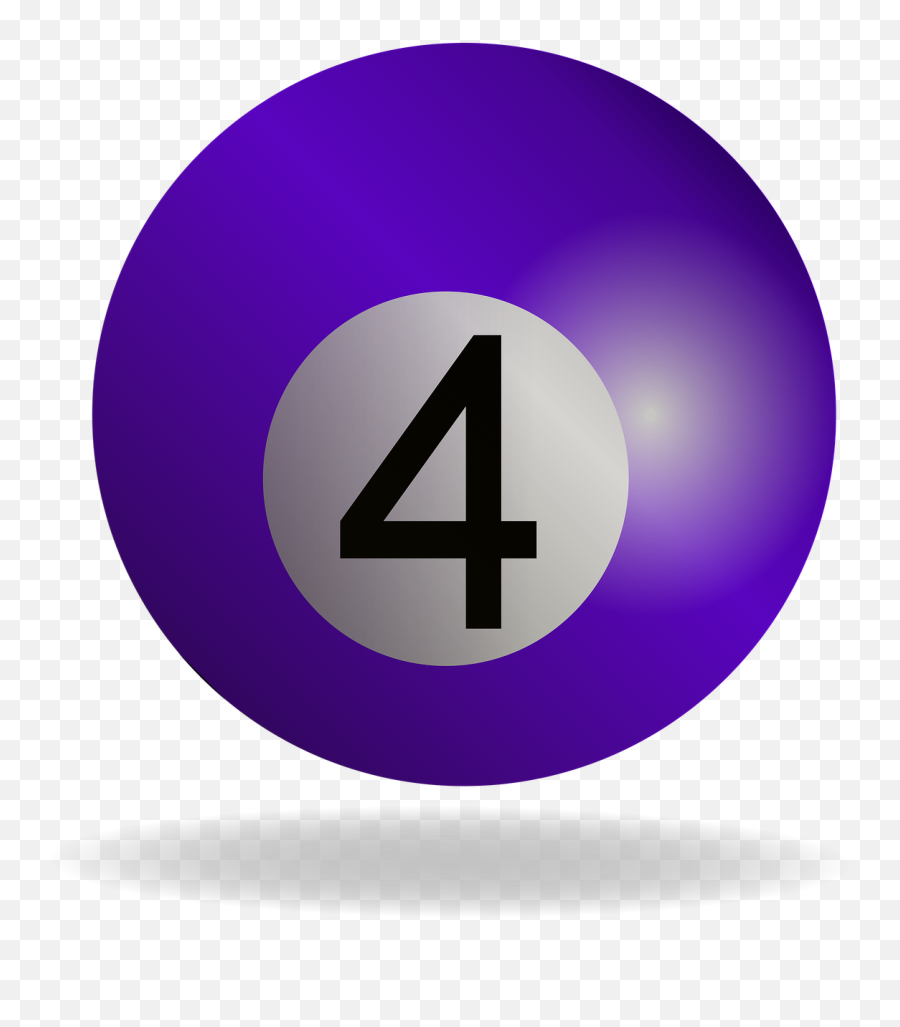 Billiard Ball Purple Sport Pool Purple - 4 Pool Ball Purple Emoji,Purple Video Game Emoji