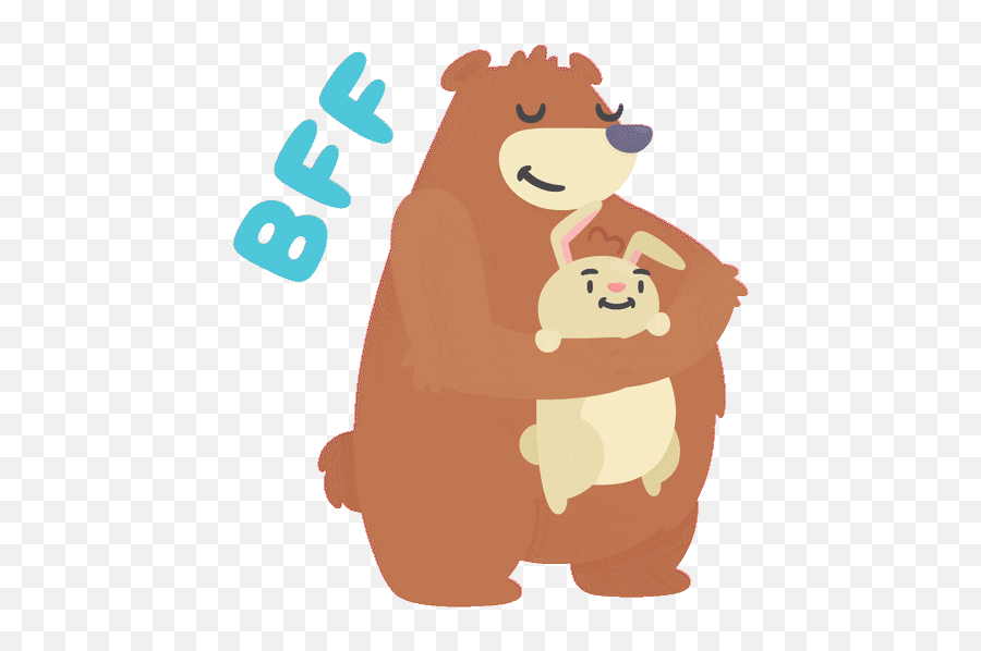 Top Cuddle Cute Animals Stickers For Android Ios - Cute Friendship Hug Gif Emoji,Cuddle Emoji