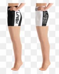 La High Waisted Moto Shorts - Yoga Pants Emoji