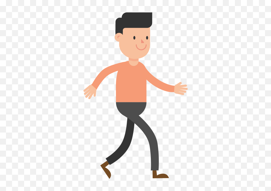 Man Walking Cartoon Vector - Person Walking Clipart Transparent Emoji,Man Walking Emoji