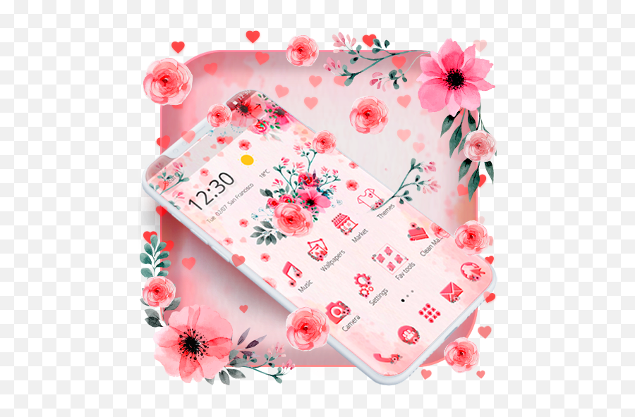 Cherry Blossom Gorgeous Theme - Apl Di Google Play Floral Design Emoji,Sakura Flower Emoji