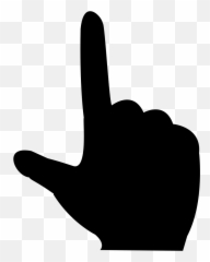 Download HD Hand Pointing Up - Vector Black Png Emoji