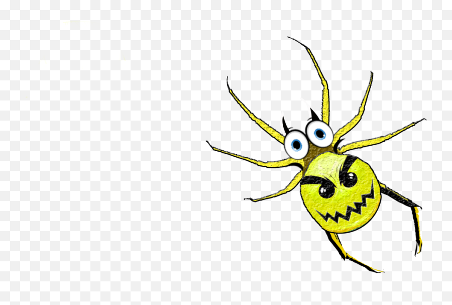 Happy Faced Spider - Yellow Garden Spider Emoji,Spider Emoticon