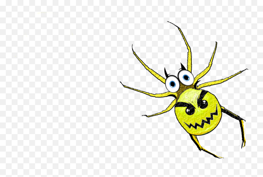 Happy Faced Spider - Yellow Garden Spider Emoji,Spider Emoticon - free ...