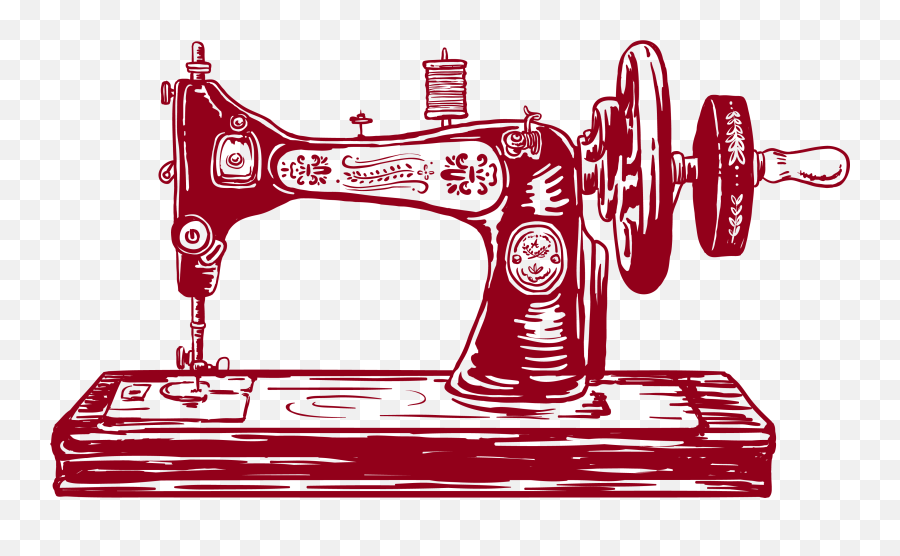 Antique Sewing Machine Clipart - Sewing Machine Logo Png Emoji,Sewing Machine Emoji