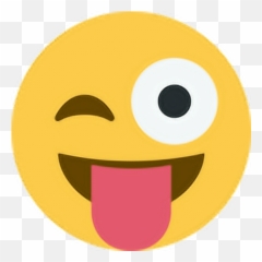 Happy Excited Tongueout Tongue Emoji Emoticon Face Expr - Stuck Out Tongue Winking Eye Emoji,Emoticon Happy