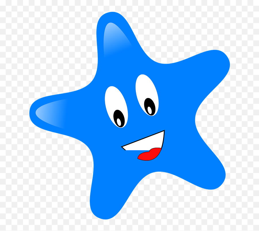 Free Star Face Face Images - Blue Star Clipart Png Emoji,High Five Emoticon