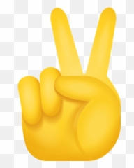 Victory Hand Icon - Free Download PNG Vector Emoji