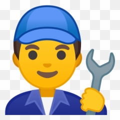 Man Mechanic Emoji Clipart - Transparent Police Officer