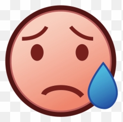 Download Sad But Relieved Face Emoji - Clip Art