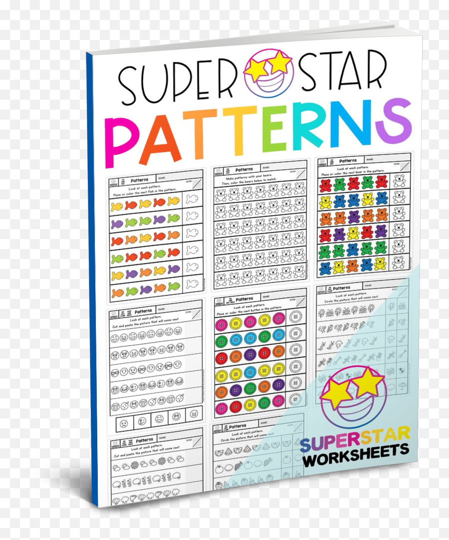 Pattern Worksheets - Vertical Emoji,Leaf Snowflake Bear Earth Emoji