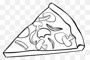The Educational Tourist Pizza coloring page Food - Clipart Black And White Emoji