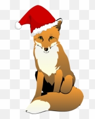 Free Cap Hat Vectors - Fox With Santa Hat Emoji,Kitty Emoticon