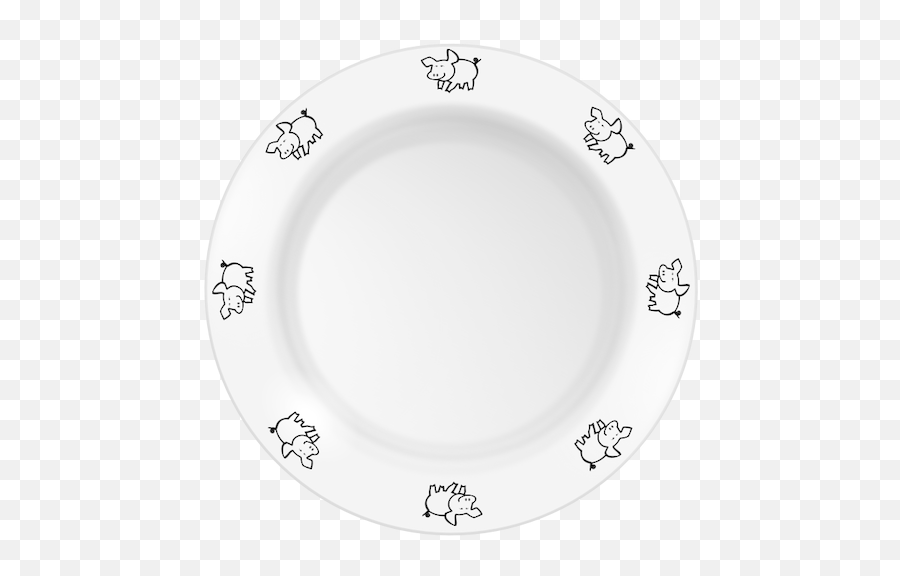 Vector Graphics Of Piggy Pattern Plate - Imagens De Prato Desenho Emoji,Emoji Leaf And Pig