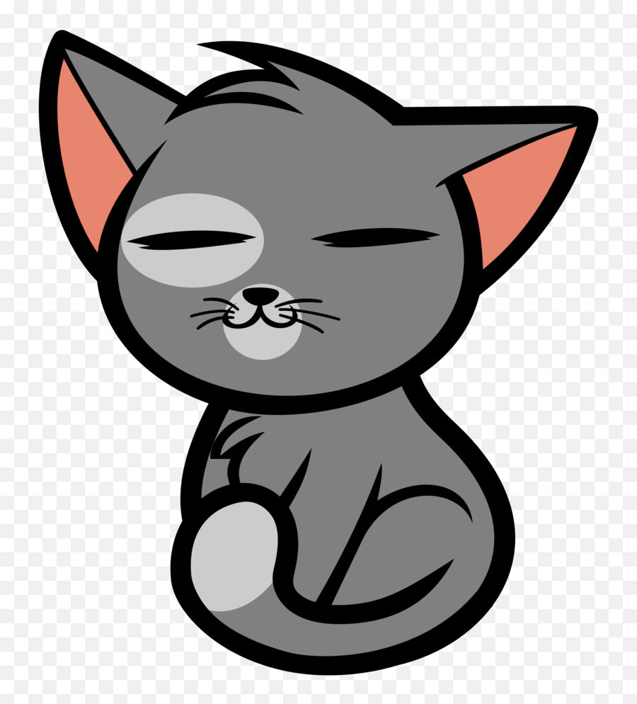 Clipart Transparent Cats Vector Cute - Cute Cat Vector Png Emoji,Black Cat Emoticon