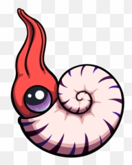 Pink Baby Snail - Ammonite Cartoon Emoji