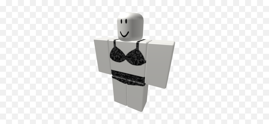 Black Lace Pattern Bikini - Cute Free Roblox Clothes Emoji,Black Santa Emoji Pillow