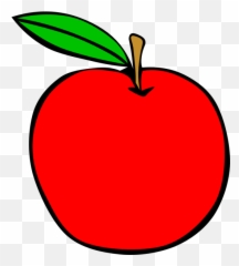 Red Apple With A Green Leaf - Apple Clipart Emoji,Banana Emoji