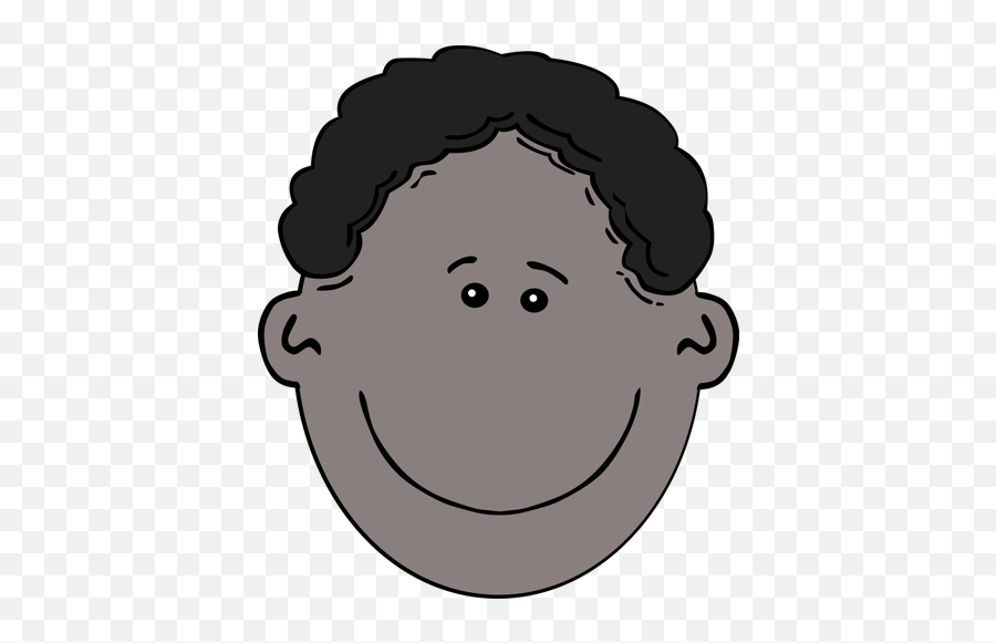 Boy Face Clip Art Cartoon - Boy Happy Face Clip Art Black And White Emoji,Shark Emoji
