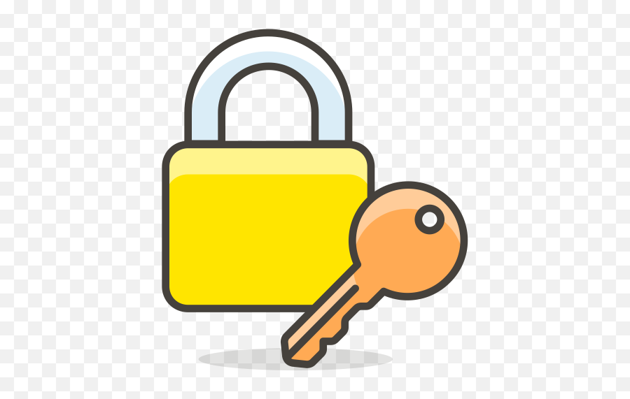 Lock Emoji Icon Of Colored Outline Style - Imagen De Contraseña Png,Lock Emoji