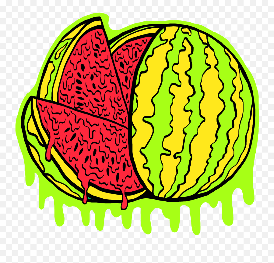 Rotten Fruits Watermelon Tee Clipart - Grime Art Fruit Emoji,Find The Emoji Fruits And Vegetables