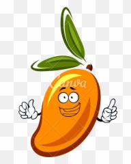 Mango Icon Art - Kumquat Cartoon Emoji