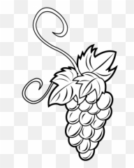 Nice grapes clipart fruit downloadclipart org - Transparent Grapes Clipart Black And White Emoji