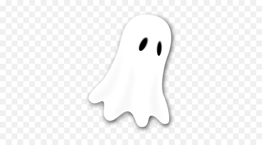 Download Hd Clear Background Halloween Ghost - White Ghost Halloween Ghost With Black Background Emoji,Ghost Emoji Png