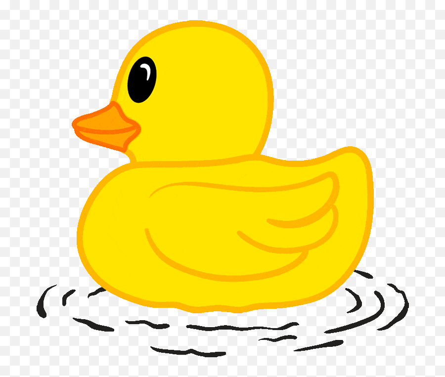 Yellow Duck Clipart Gif - Duck Gif Clipart Emoji,Rubber Duck Emoji