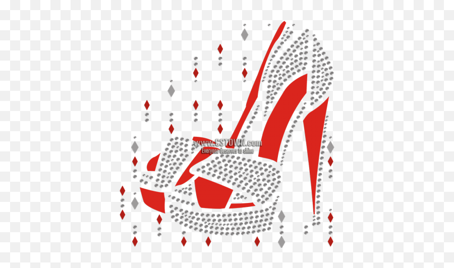 High Heel Special Bling Hot Fix Transfer - Cstown Clip Art Emoji,High Heel Emoji