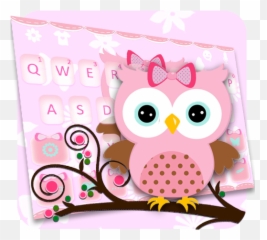 Pink Owl Keyboard Theme - Coruja Minus Emoji,Owl Emojis For Android
