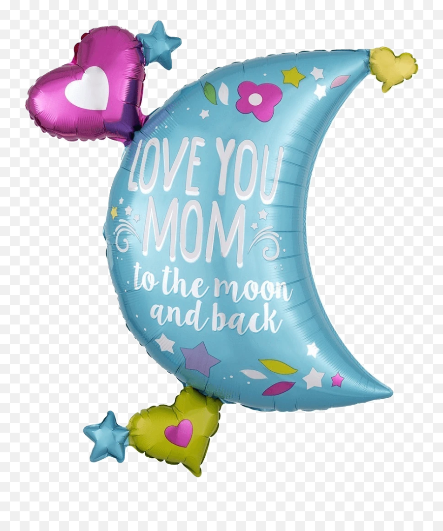 Love You Mom Giant 32 Moon Balloon - Clip Art Emoji,Mothers Day Emoji