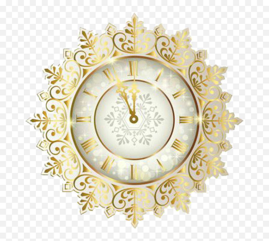 A Gold Clock Sticker Happynewyear 2020 Countdown - Clock New Year Png Emoji,Emoji Countdown