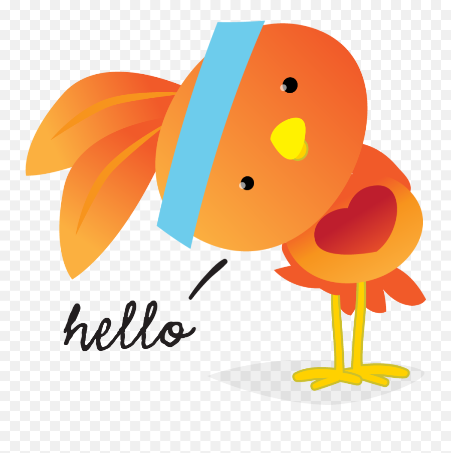Orange Robin - Hello Kitty Calendar 2012 Emoji,Orange Emoji