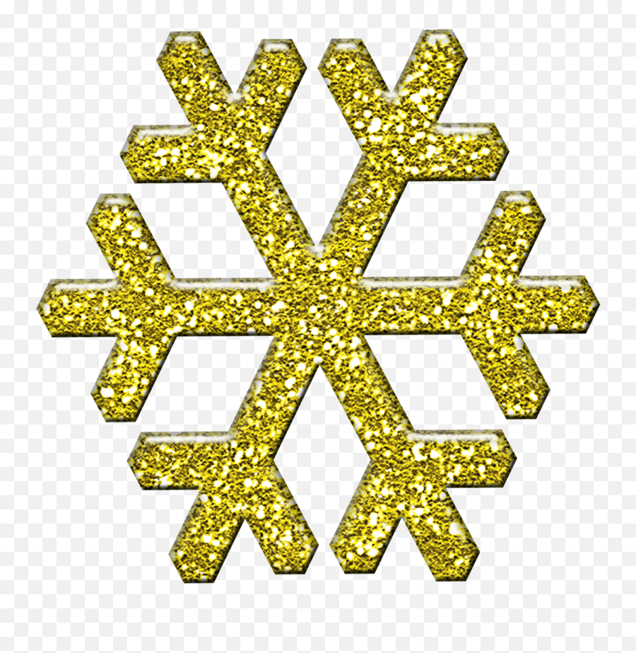 Clipart Snowflake Yellow Clipart Snowflake Yellow - Gold Snowflake Clipart Emoji,Snowflake Sun Leaf Leaf Emoji