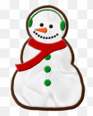 Create A Frosted Snowman Cookie - Clipart Emoji