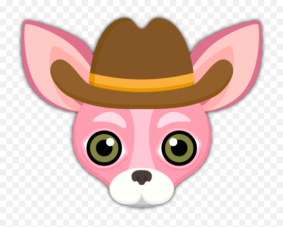 Pink Valentines Chihuahua Emoji Stickers - Chihuahua,Cowgirl Emoji