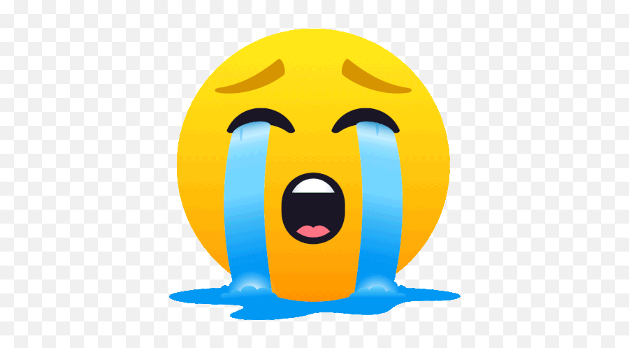 Loudly Crying Face Joypixels Gif - Loudlycryingface Emoji,Crying Emoji Text