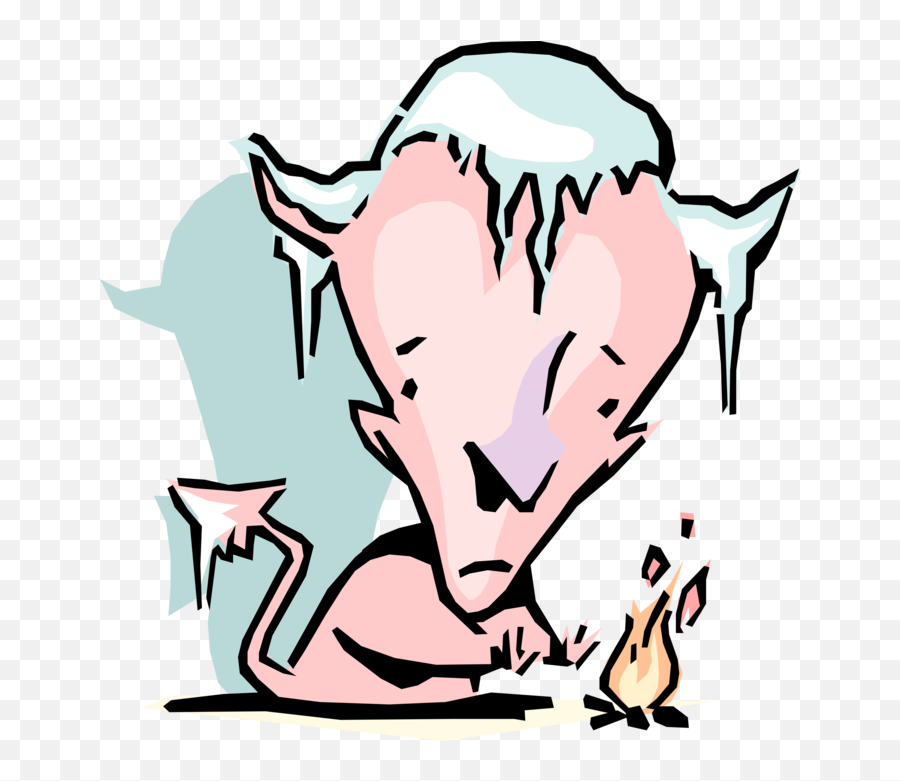 Vector Illustration Of Freezing Cold - Freezing Devil Emoji,Freezing Cold Emoji