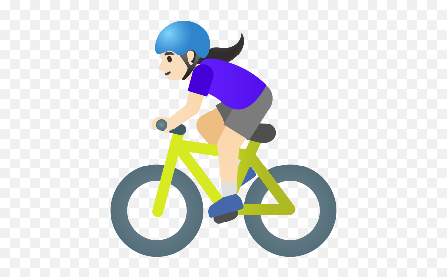 U200d Woman Biking Light Skin Tone Emoji - Biking Emoji,Ghost Rider Emoji